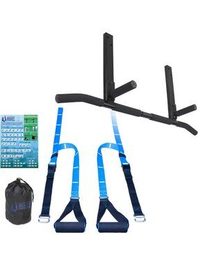 Heavy-Duty Joist Mount Pull Up Bar with Easy Install Hardware & Template